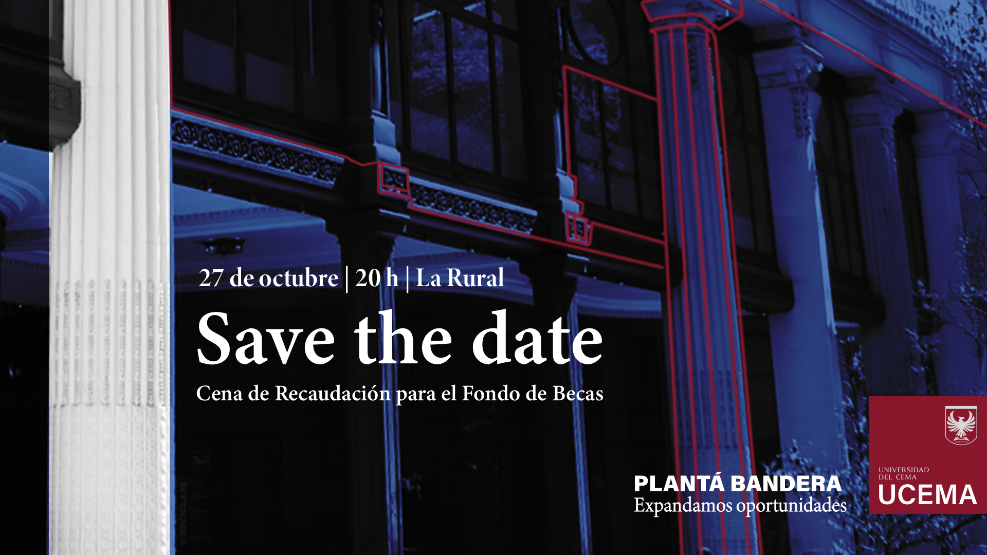 Save the date -  Cena de Recaudación para el Fondo de Becas