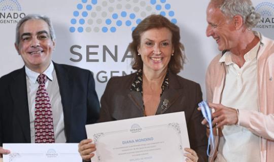 Elías, Mondino y Lo Cane en el Senado de la Nación