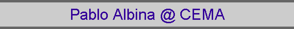 Pablo Albina @ CEMA